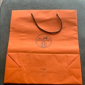 Orange Shopping Tote Bag, 16.5”x18.5”x6.5”